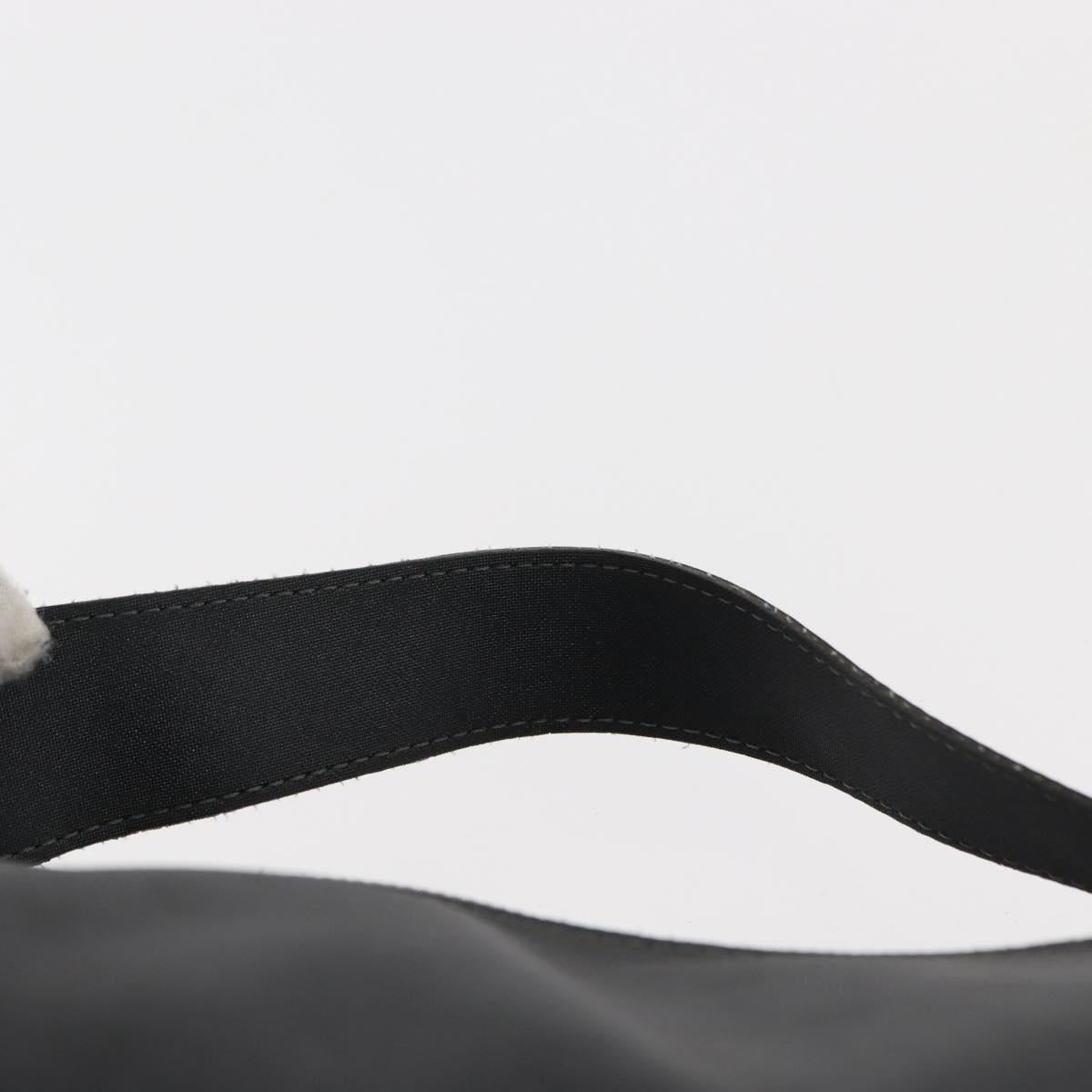 CHANEL Sports Shoulder Bag Nylon Gray Silver CC Auth hk3104