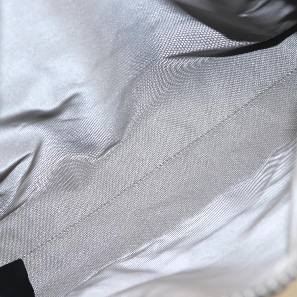 CHANEL Hand Bag rubber Gray CC Auth hk3106