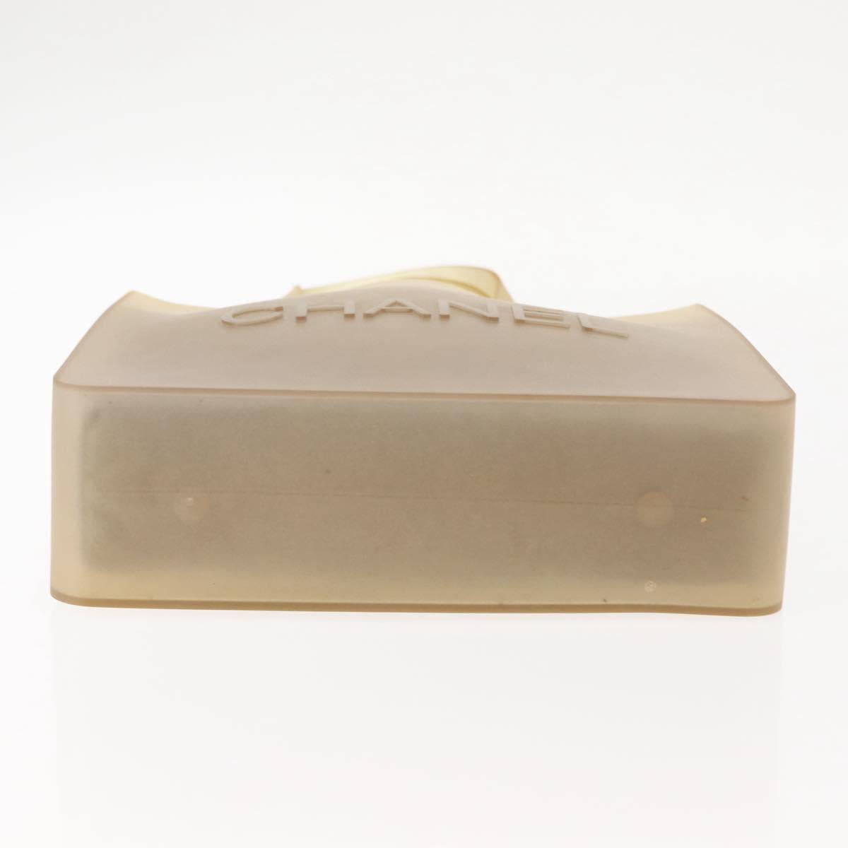 CHANEL Hand Bag rubber Gray CC Auth hk3106