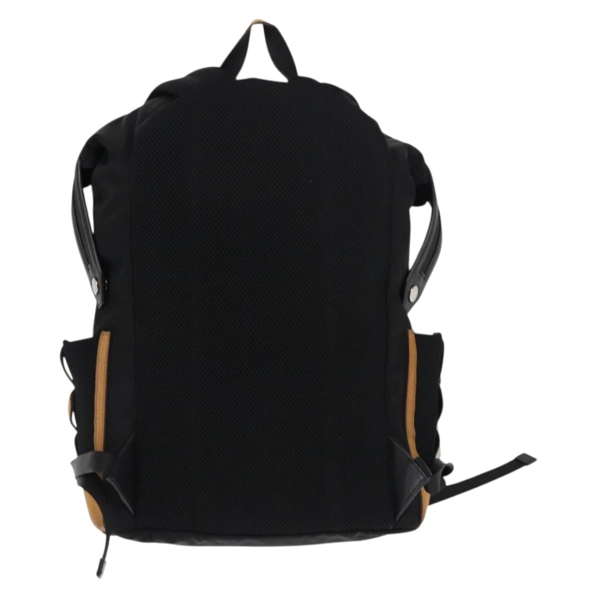 FENDI Zucca Canvas Backpack Black Silver Auth hk3119