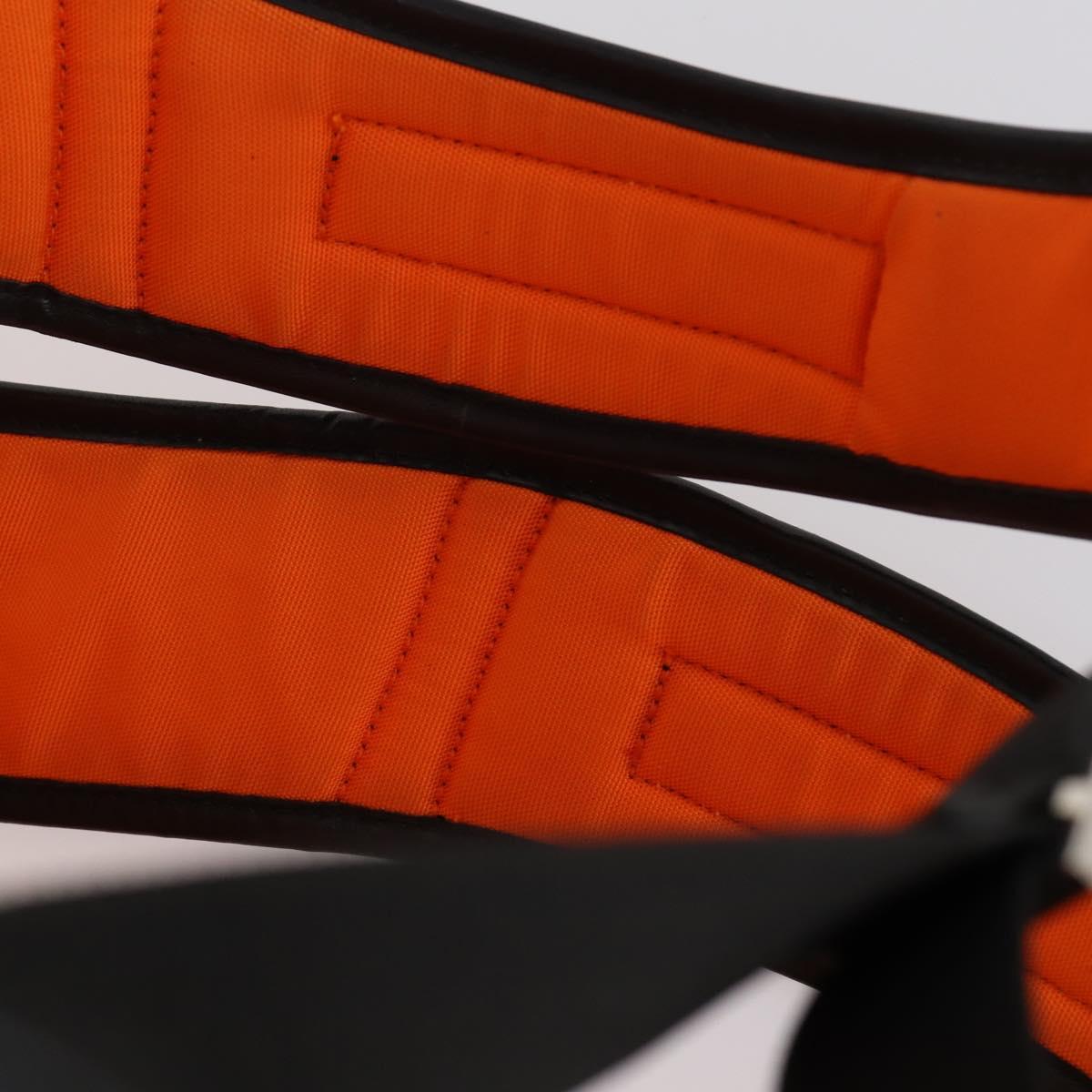 GUCCI Backpack Nylon Orange Silver Auth hk3123