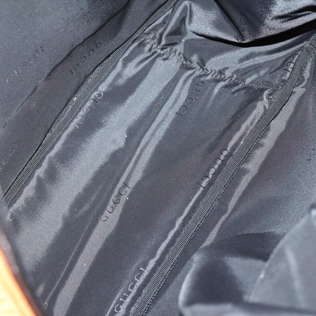 GUCCI Backpack Nylon Orange Silver Auth hk3123