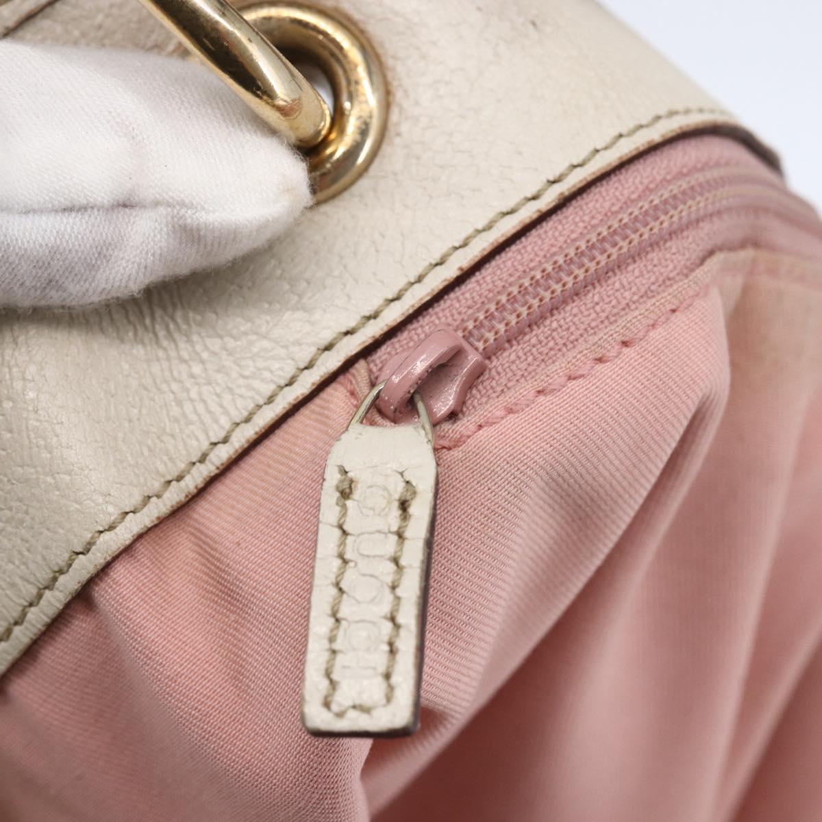 GUCCI GG Canvas Tote Bag Pink Gold 120836 Auth hk3124