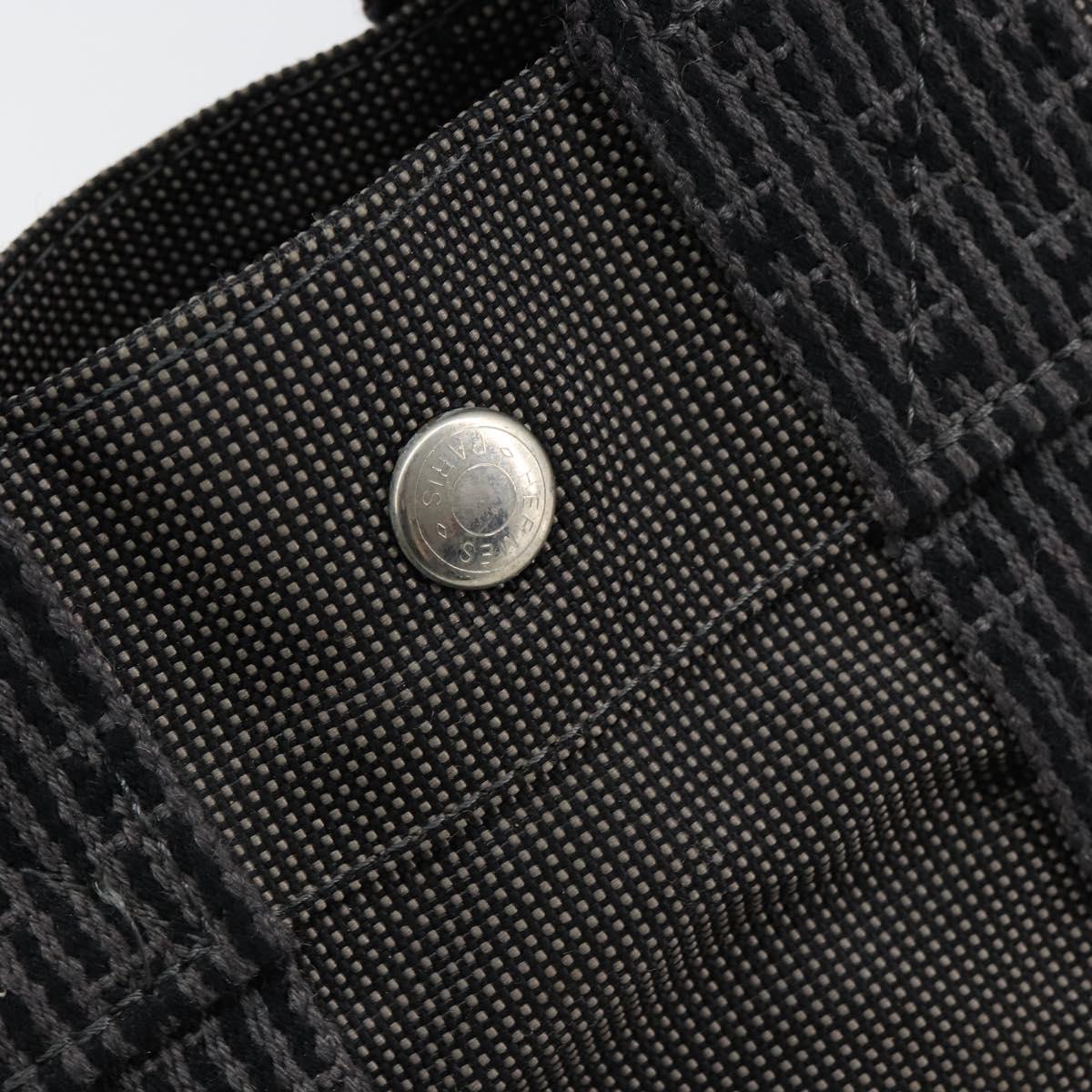 HERMES Her Line PM Tote Bag Canvas Gray Auth hk3125