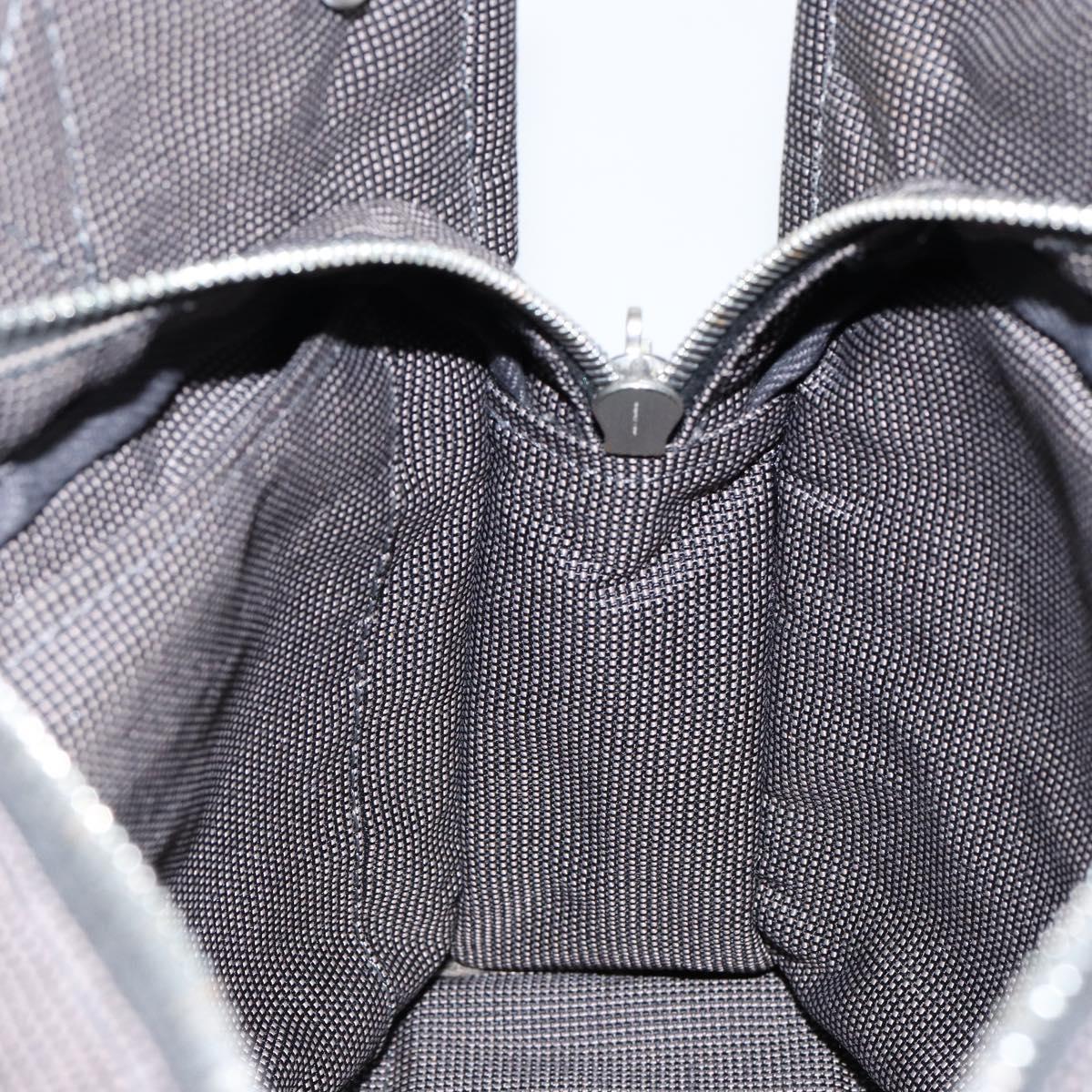 HERMES Her Line PM Tote Bag Canvas Gray Auth hk3125