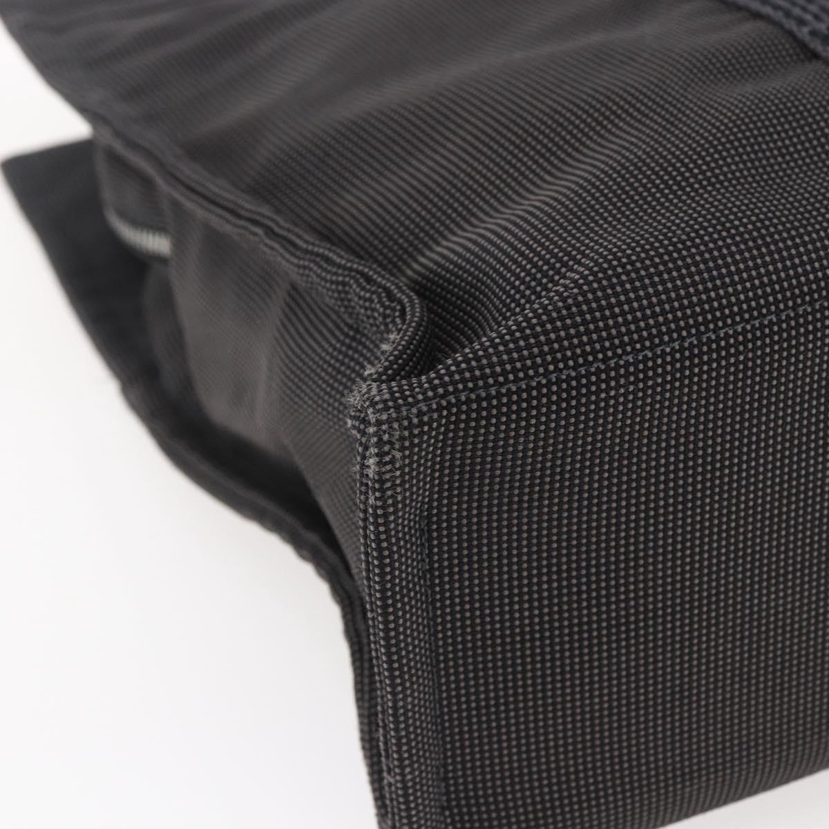 HERMES Her Line MM Hand Bag Canvas Gray Auth hk3126