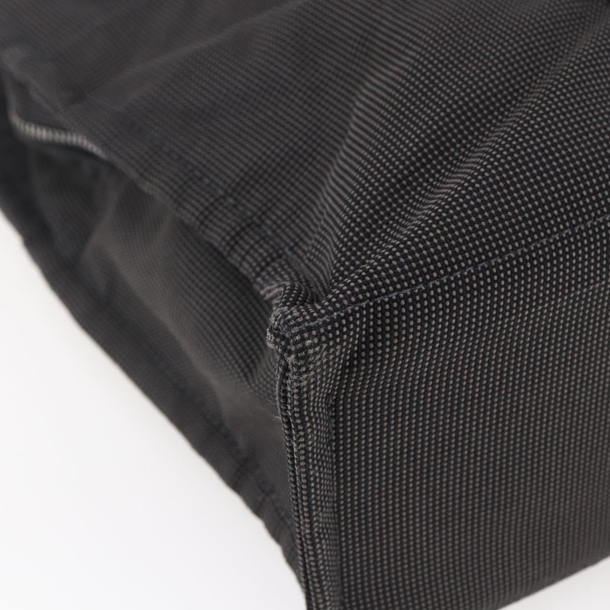 HERMES Her Line MM Hand Bag Canvas Gray Auth hk3126