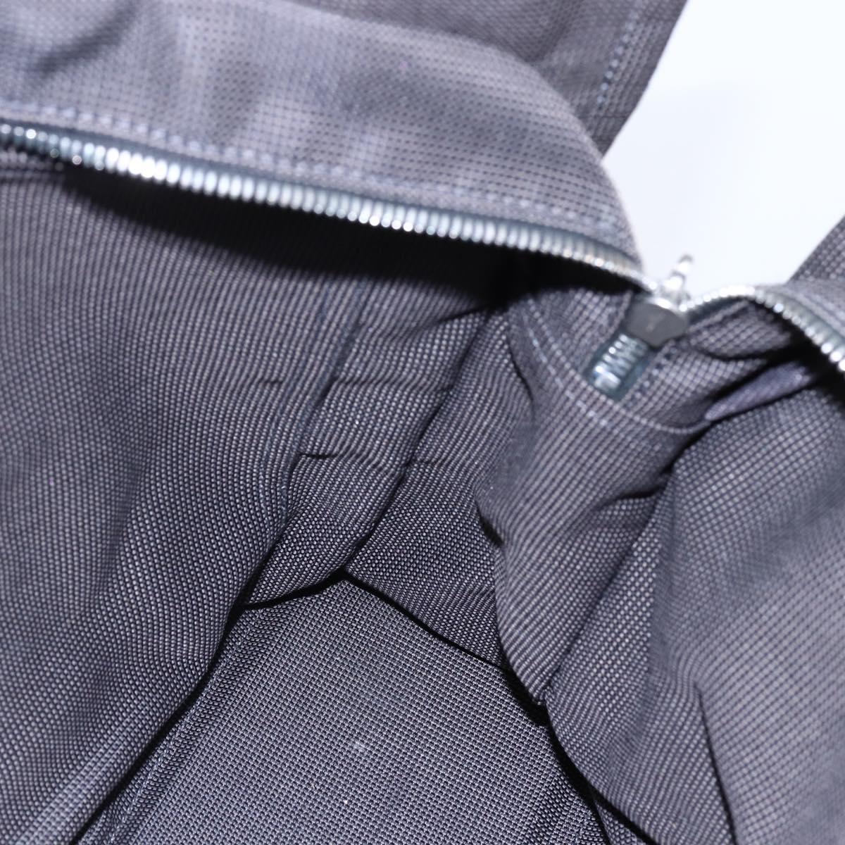 HERMES Her Line MM Hand Bag Canvas Gray Auth hk3126