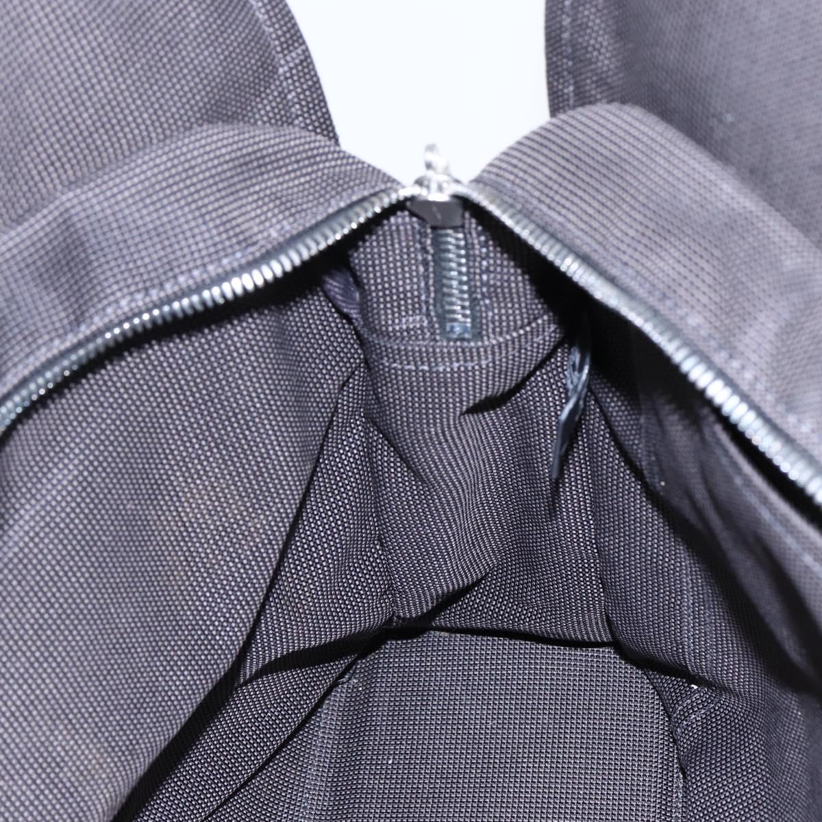 HERMES Her Line MM Hand Bag Canvas Gray Auth hk3126