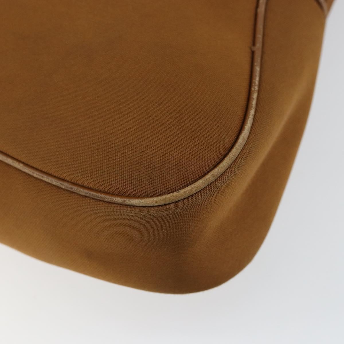 Salvatore Ferragamo Shoulder Bag Nylon Brown Silver Auth hk3129