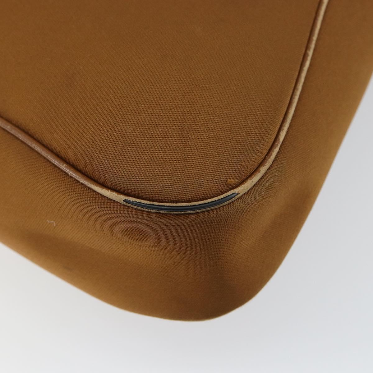 Salvatore Ferragamo Shoulder Bag Nylon Brown Silver Auth hk3129