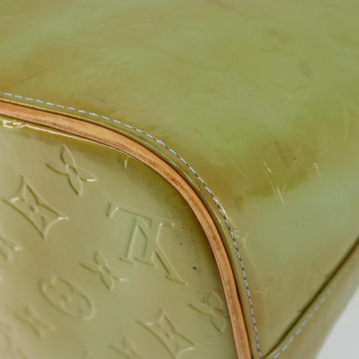 LOUIS VUITTON Monogram Vernis Houston Hand Bag Baby Blue M91005 LV Auth hk3138