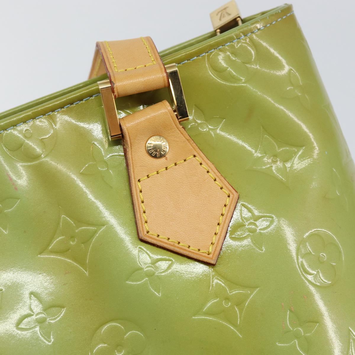 LOUIS VUITTON Monogram Vernis Houston Hand Bag Baby Blue M91005 LV Auth hk3138