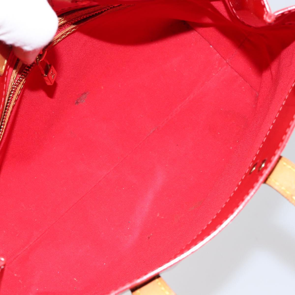 LOUIS VUITTON Monogram Vernis Reade PM Hand Bag Red Rouge M91088 LV Auth hk3139