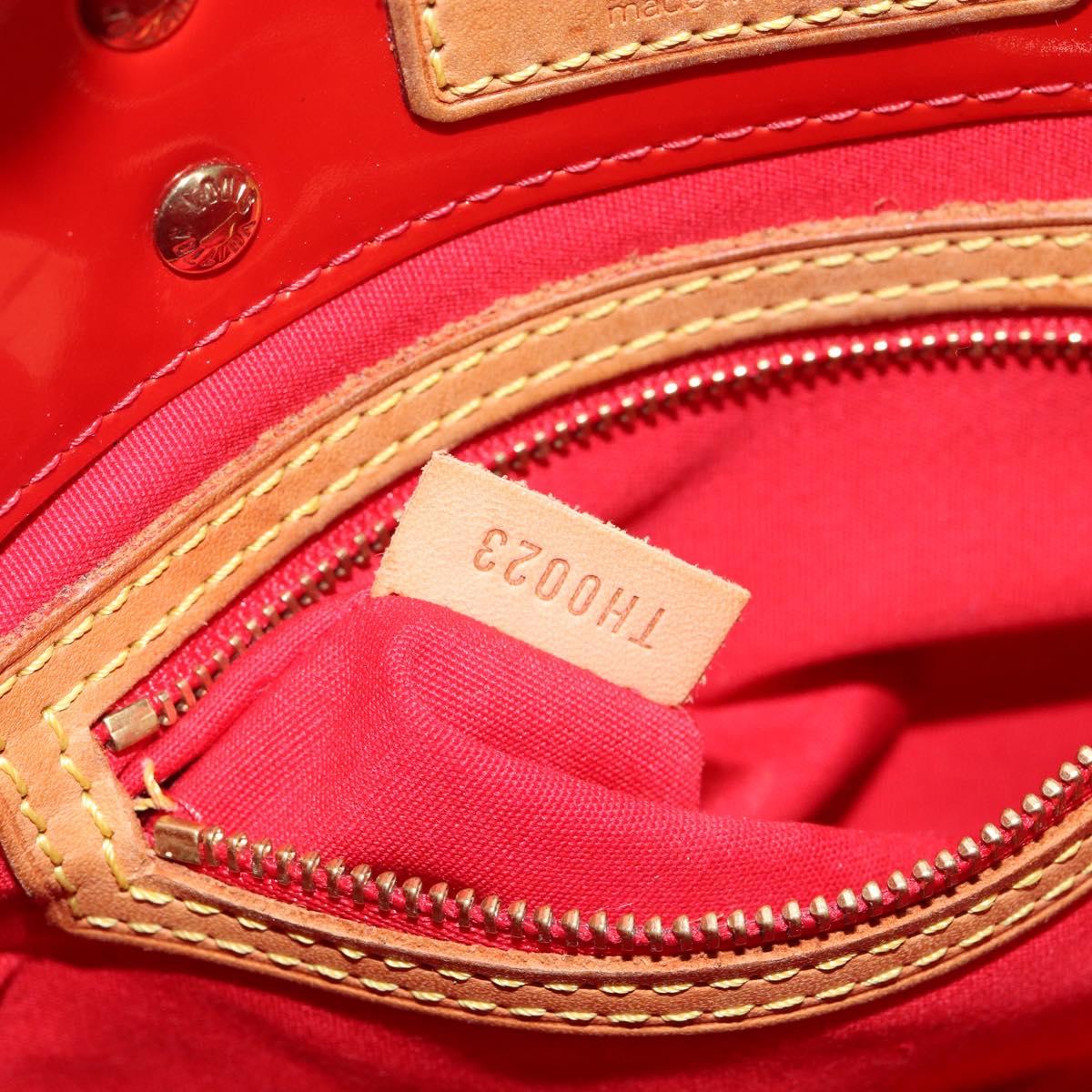LOUIS VUITTON Monogram Vernis Reade PM Hand Bag Red Rouge M91088 LV Auth hk3139