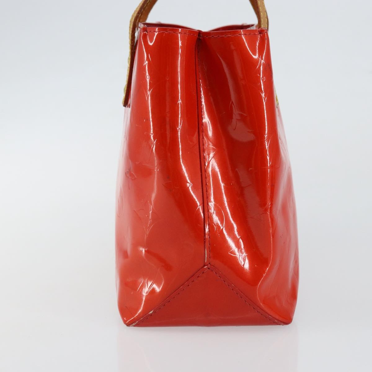 LOUIS VUITTON Monogram Vernis Reade PM Hand Bag Red Rouge M91088 LV Auth hk3139