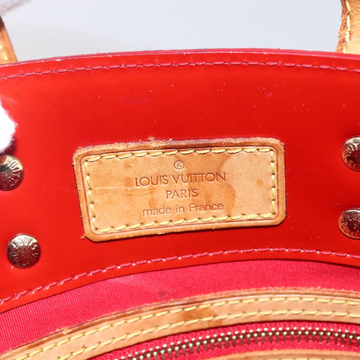 LOUIS VUITTON Monogram Vernis Reade PM Hand Bag Red Rouge M91088 LV Auth hk3140