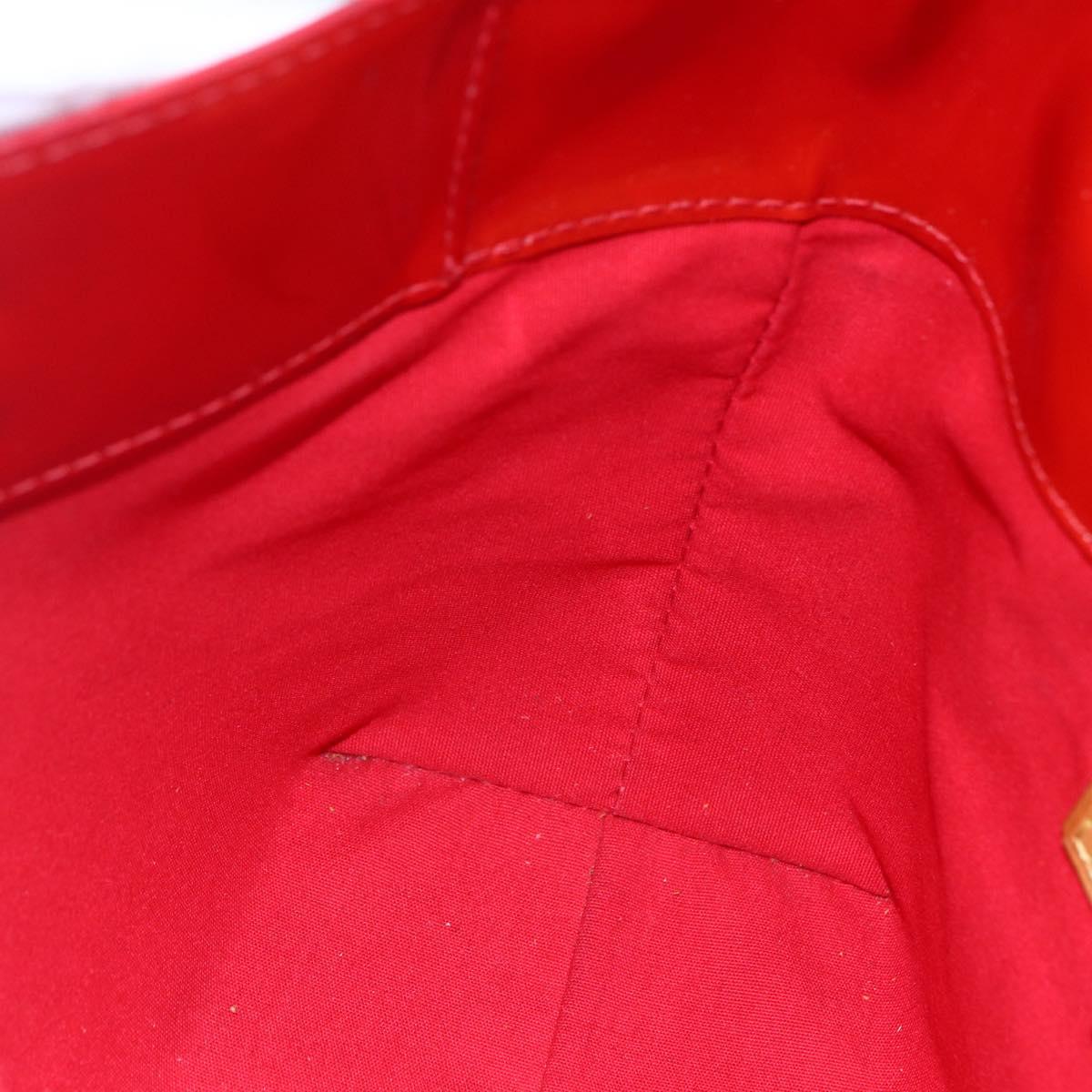 LOUIS VUITTON Monogram Vernis Reade PM Hand Bag Red Rouge M91088 LV Auth hk3140