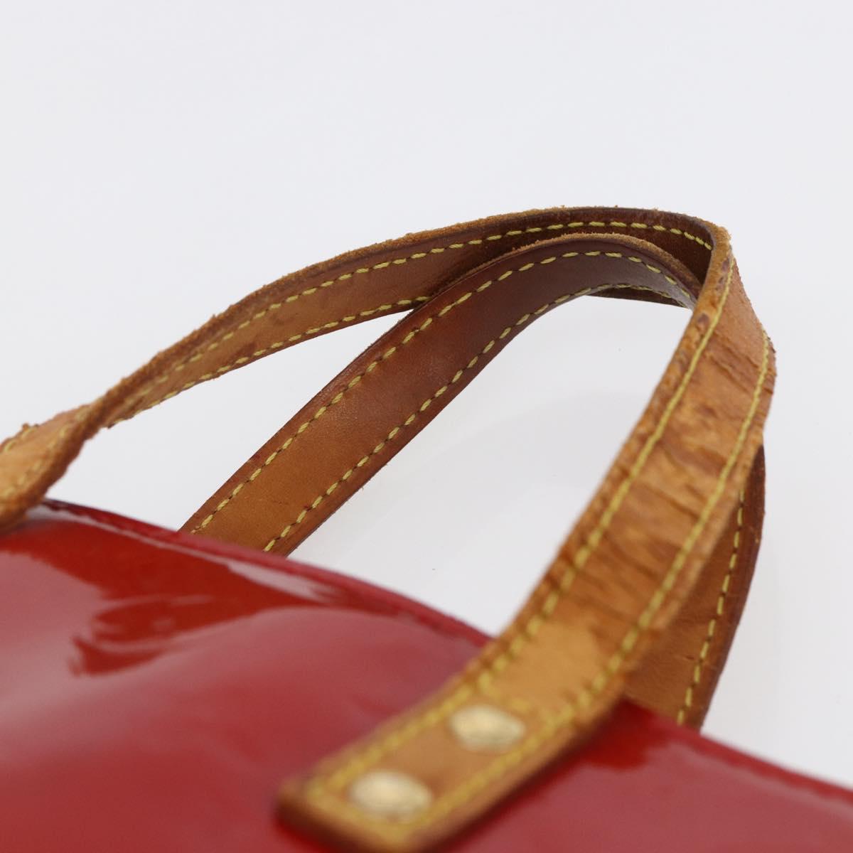 LOUIS VUITTON Monogram Vernis Reade PM Hand Bag Red Rouge M91088 LV Auth hk3140