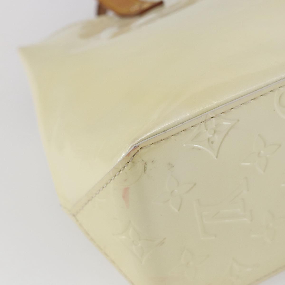 LOUIS VUITTON Monogram Vernis Reade PM Hand Bag Perle M91336 LV Auth hk3142