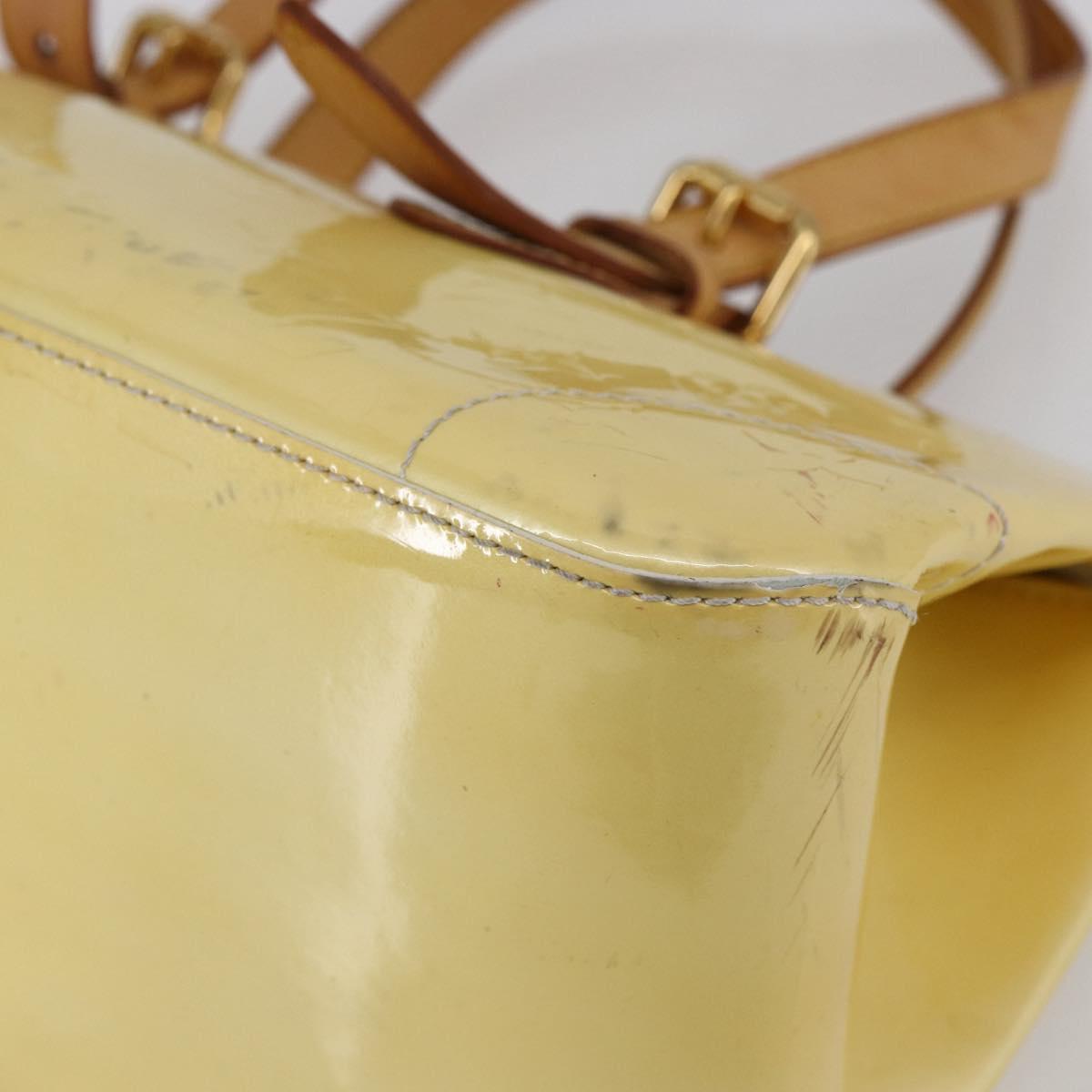 LOUIS VUITTON Monogram Vernis Rosewood Avenue Hand Bag Perle M93508 Auth hk3143