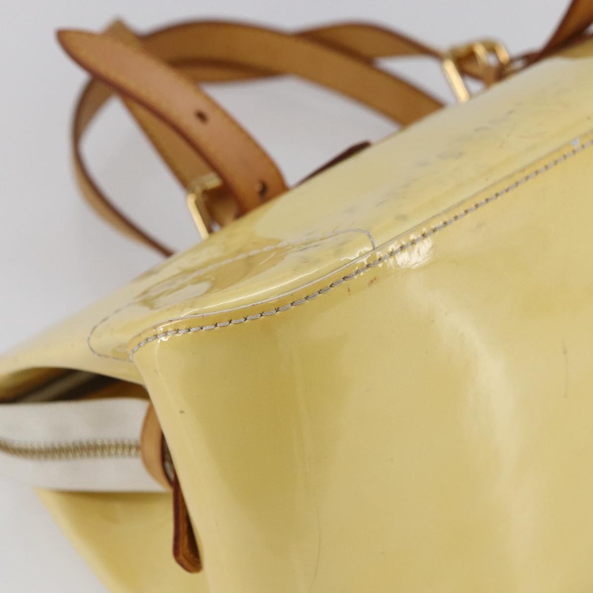 LOUIS VUITTON Monogram Vernis Rosewood Avenue Hand Bag Perle M93508 Auth hk3143