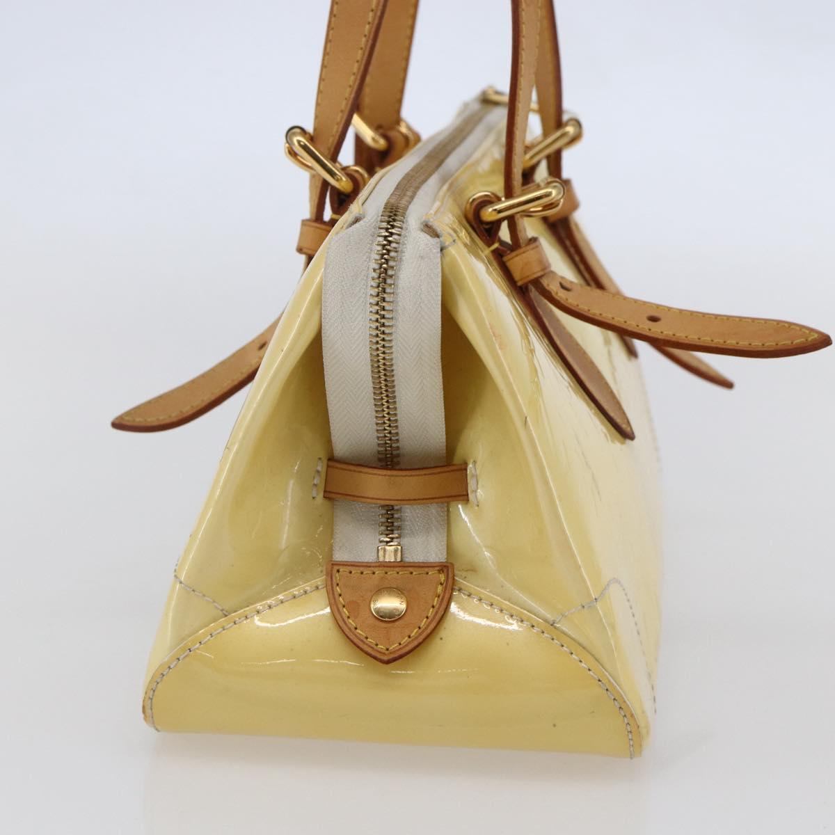 LOUIS VUITTON Monogram Vernis Rosewood Avenue Hand Bag Perle M93508 Auth hk3143
