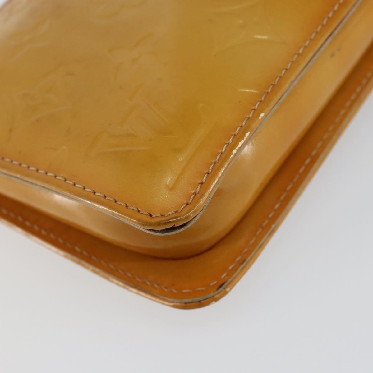 LOUIS VUITTON Monogram Vernis Lexington Pouch Beige M91010 LV Auth hk3147