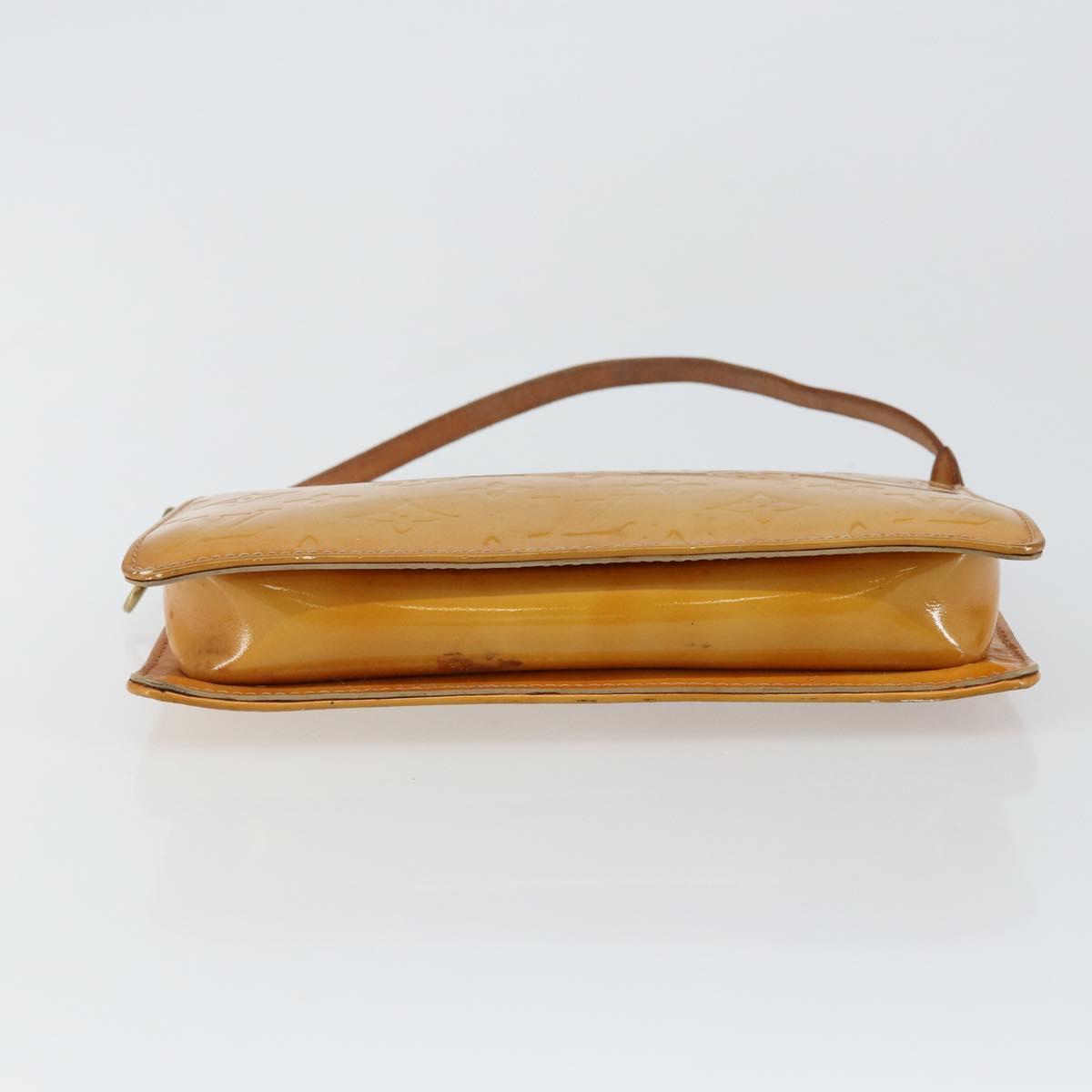 LOUIS VUITTON Monogram Vernis Lexington Pouch Beige M91010 LV Auth hk3147