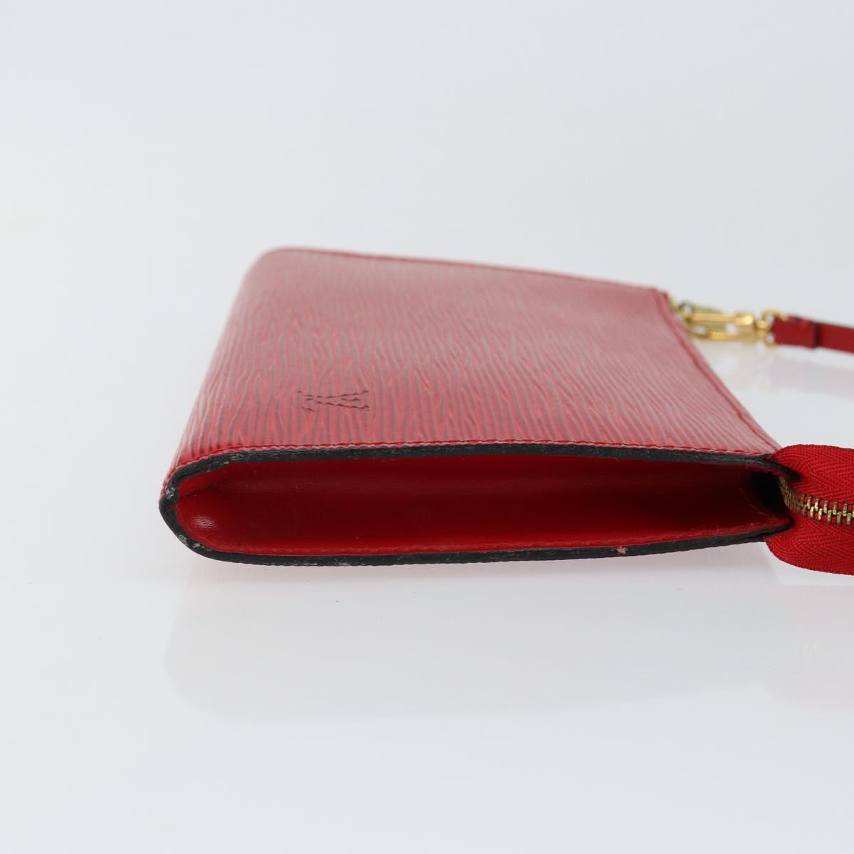 LOUIS VUITTON Epi Pochette Accessoires Pouch Red M52947 LV Auth hk3148