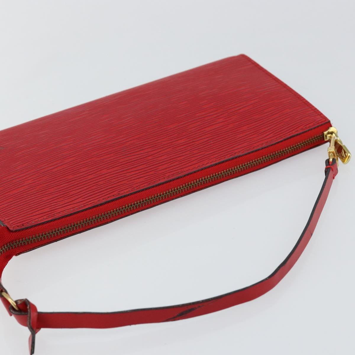 LOUIS VUITTON Epi Pochette Accessoires Pouch Red M52947 LV Auth hk3148