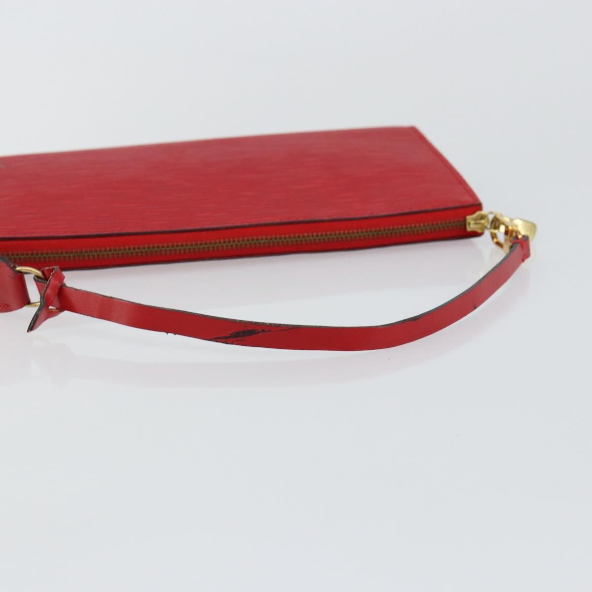 LOUIS VUITTON Epi Pochette Accessoires Pouch Red M52947 LV Auth hk3148