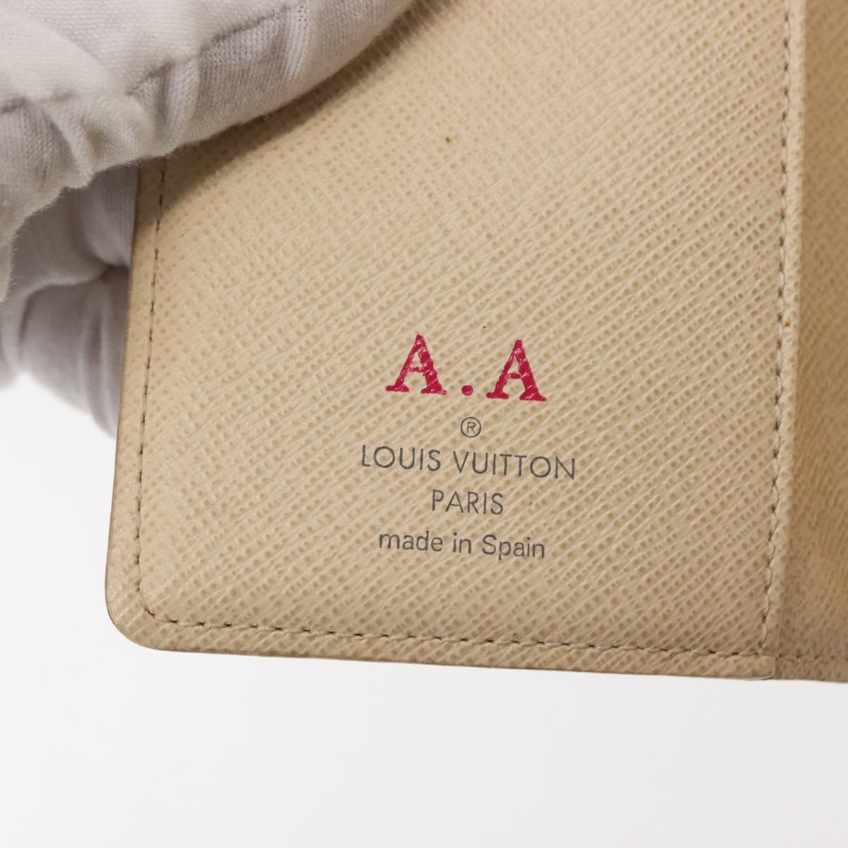 LOUIS VUITTON Damier Azur Agenda PM Day Planner Cover R20706 LV Auth hk3150