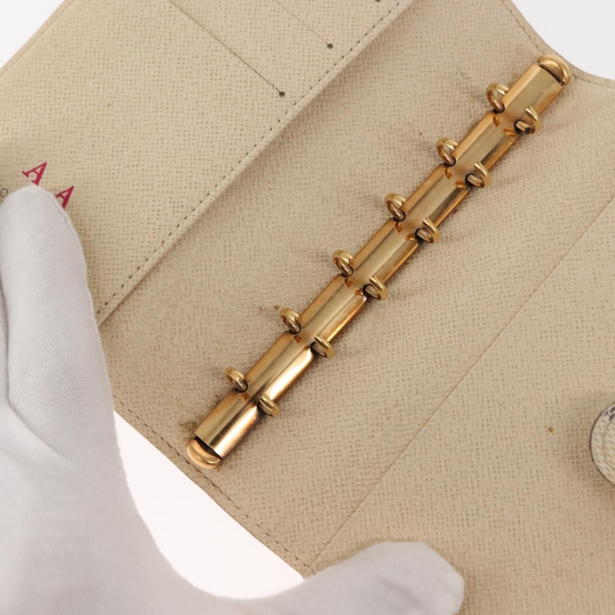 LOUIS VUITTON Damier Azur Agenda PM Day Planner Cover R20706 LV Auth hk3150