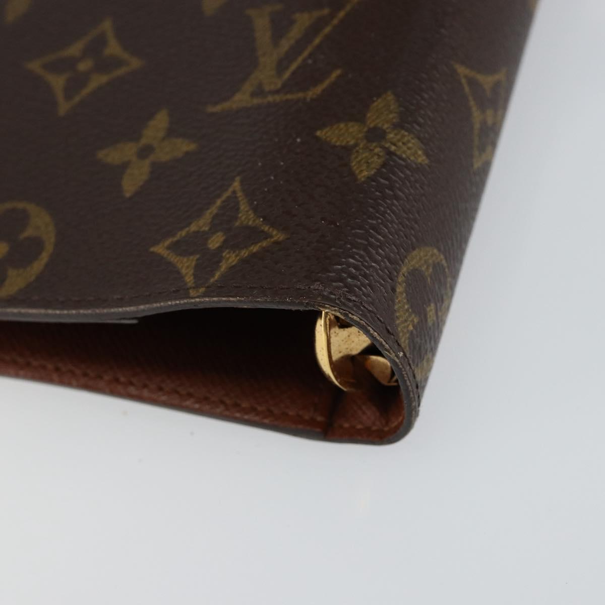 LOUIS VUITTON Monogram Agenda MM Day Planner Cover R20105 LV Auth hk3151