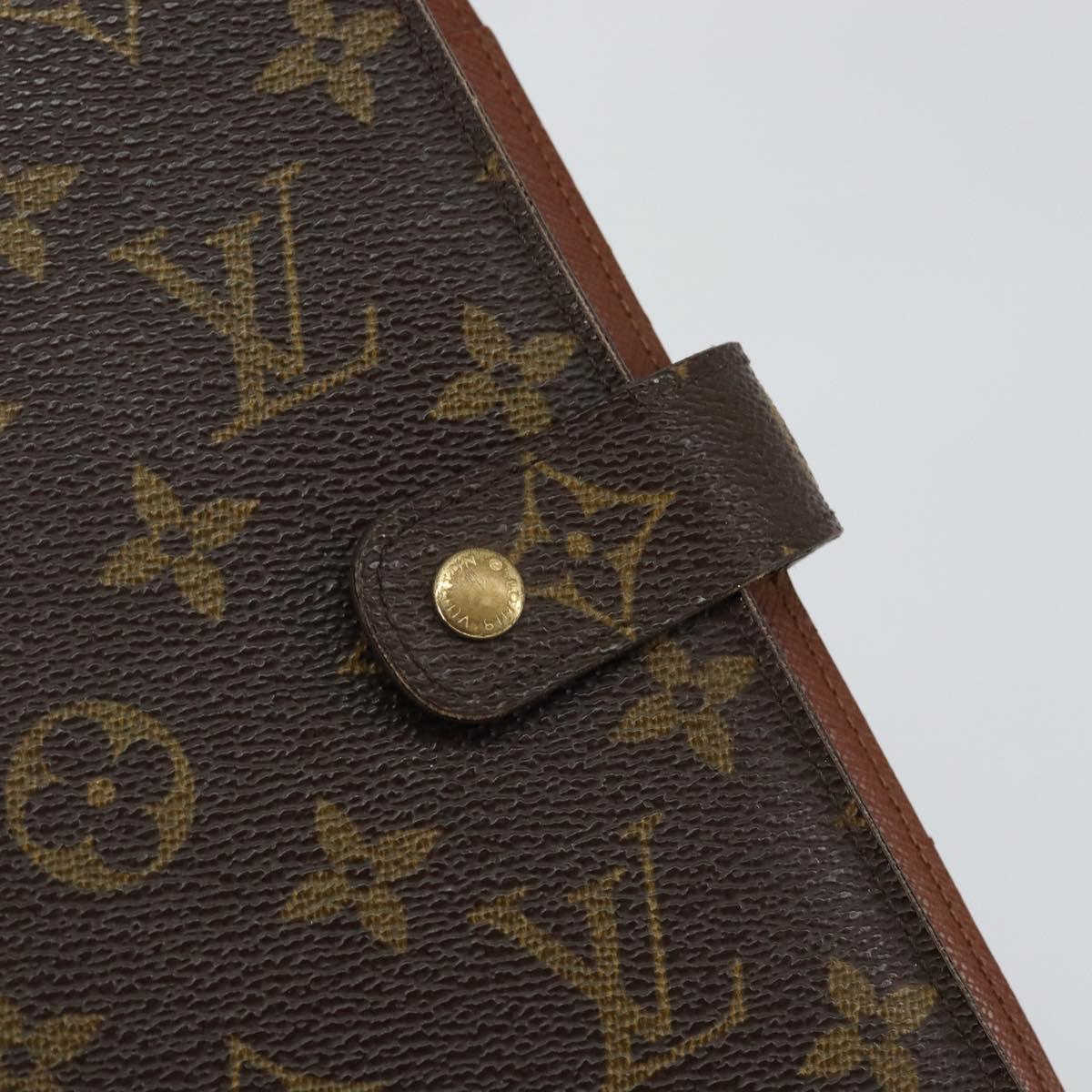 LOUIS VUITTON Monogram Agenda MM Day Planner Cover R20105 LV Auth hk3151