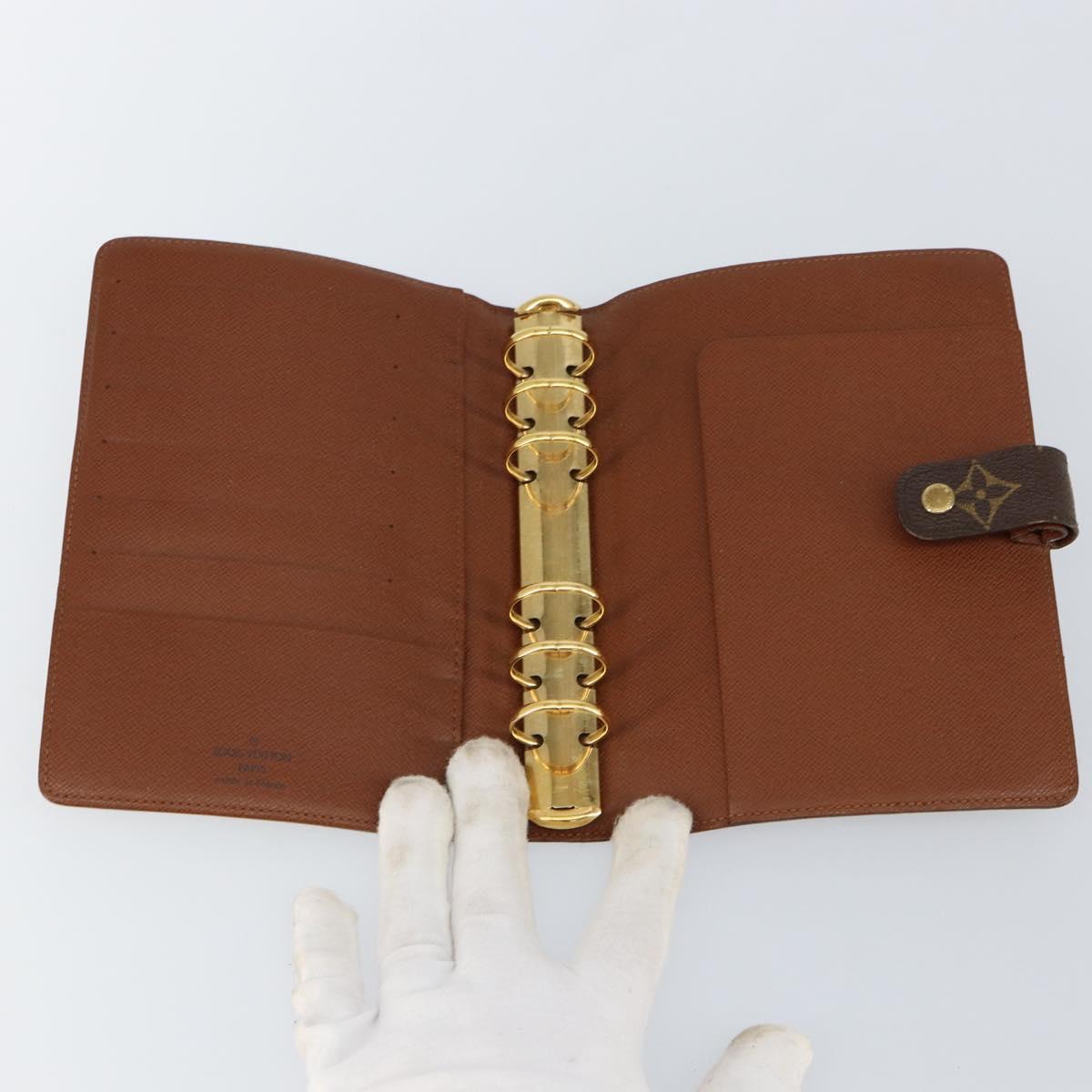 LOUIS VUITTON Monogram Agenda MM Day Planner Cover R20105 LV Auth hk3151