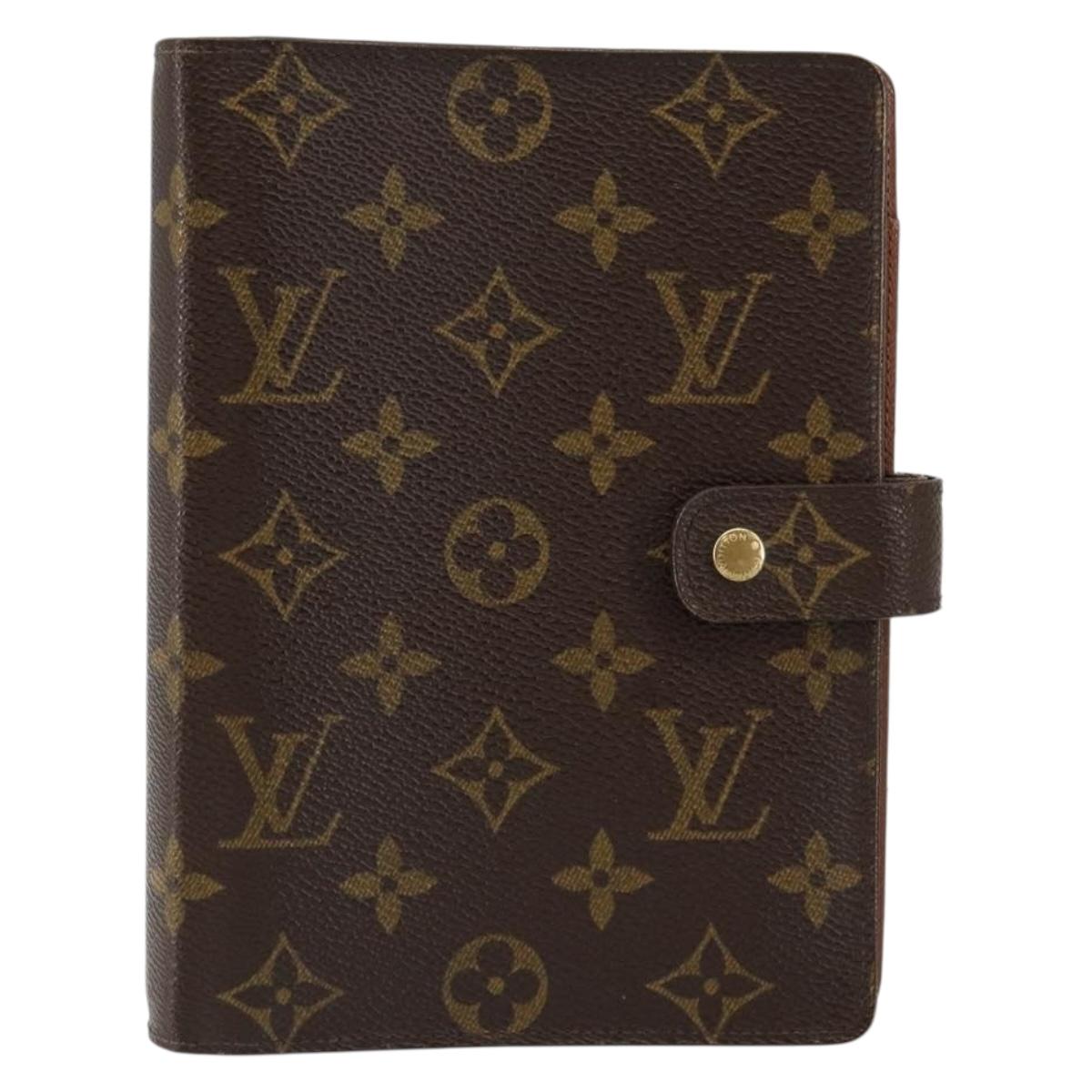 LOUIS VUITTON Monogram Agenda MM Day Planner Cover R20105 LV Auth hk3151