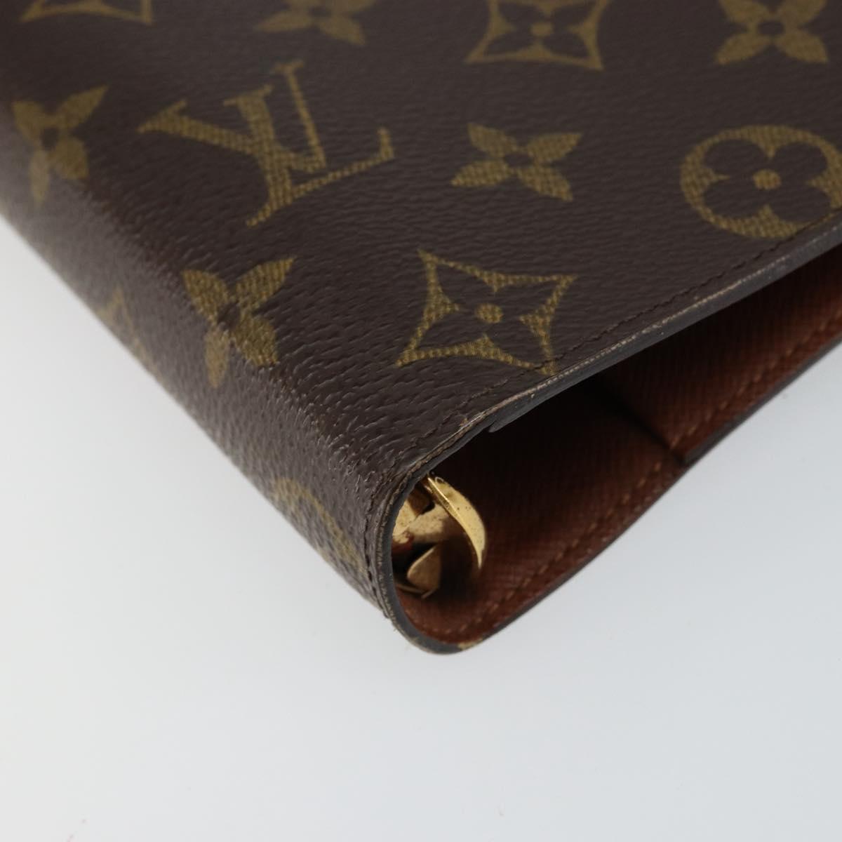 LOUIS VUITTON Monogram Agenda MM Day Planner Cover R20105 LV Auth hk3151