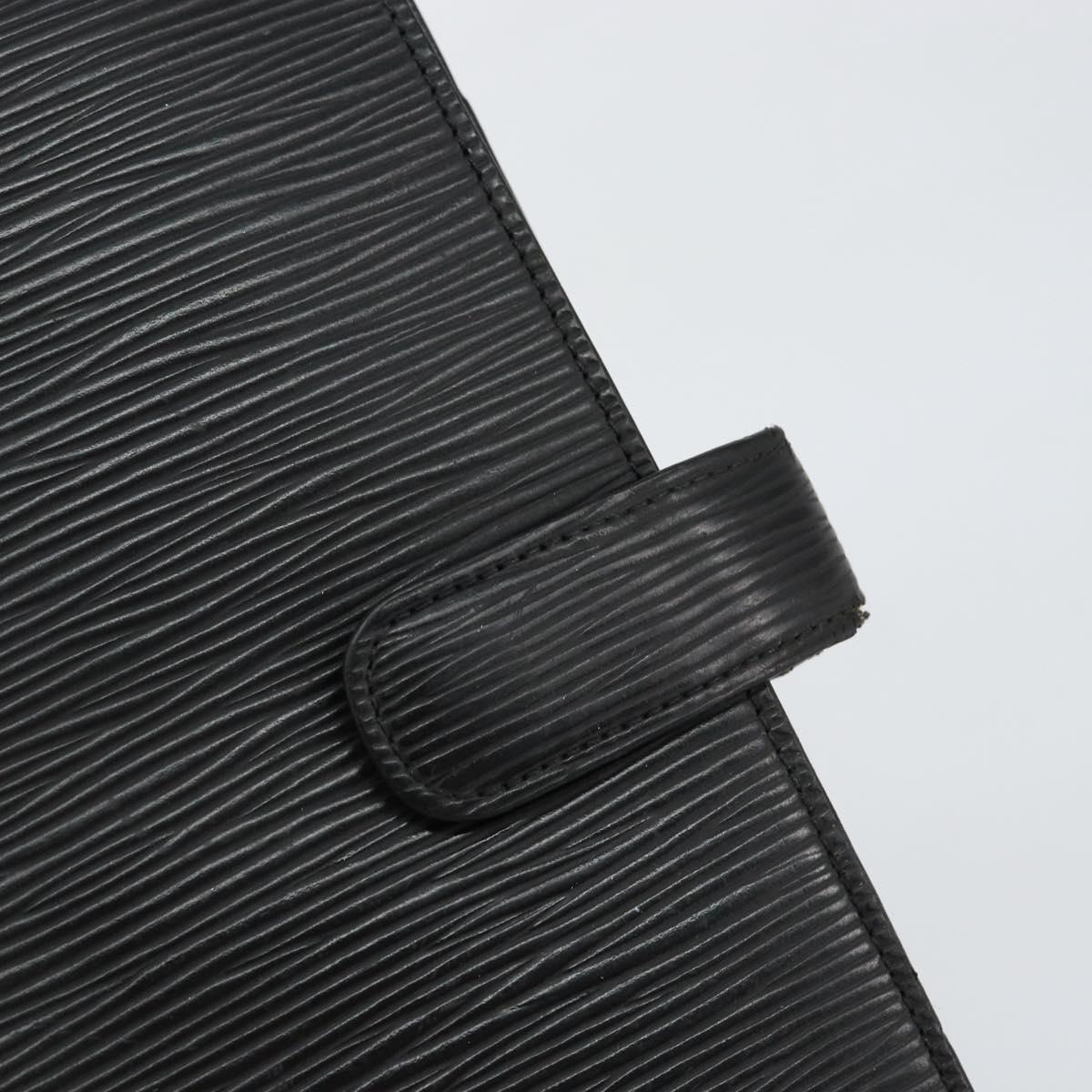 LOUIS VUITTON Epi Agenda MM Day Planner Cover Black R20042 LV Auth hk3152
