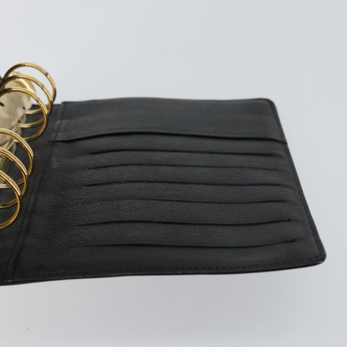 LOUIS VUITTON Epi Agenda MM Day Planner Cover Black R20042 LV Auth hk3152