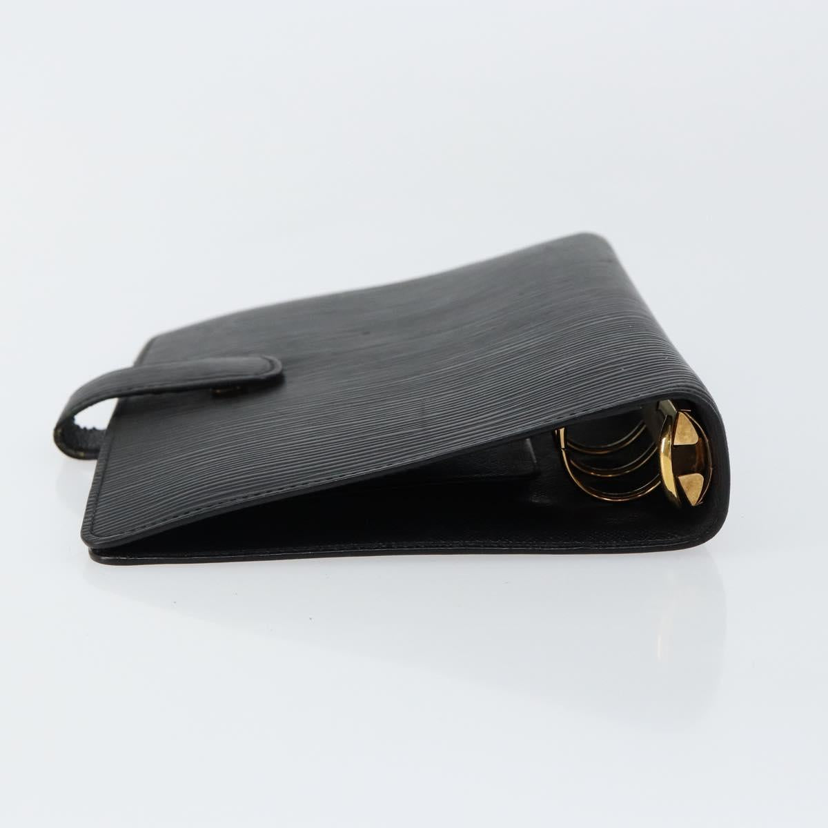 LOUIS VUITTON Epi Agenda MM Day Planner Cover Black R20042 LV Auth hk3152