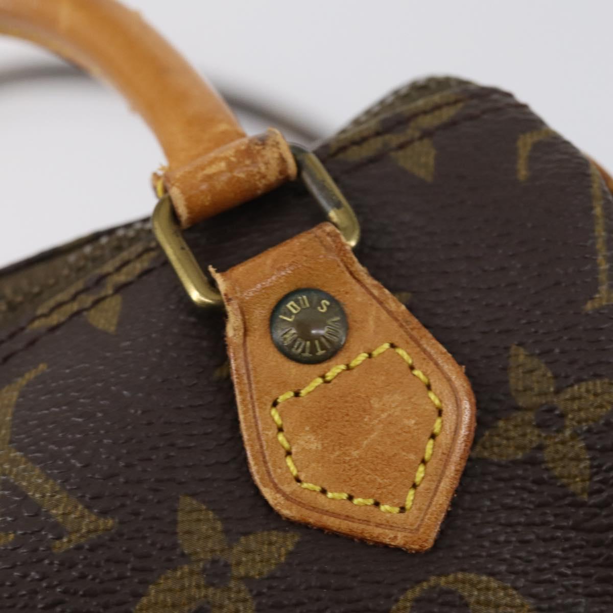 LOUIS VUITTON Monogram Mini Speedy Hand Bag M41534 LV Auth hk3156