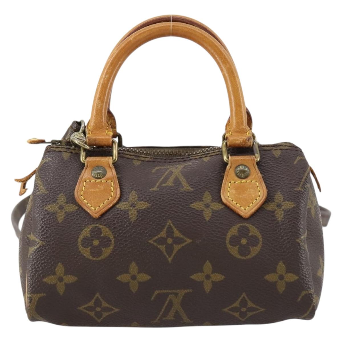 LOUIS VUITTON Monogram Mini Speedy Hand Bag M41534 LV Auth hk3156