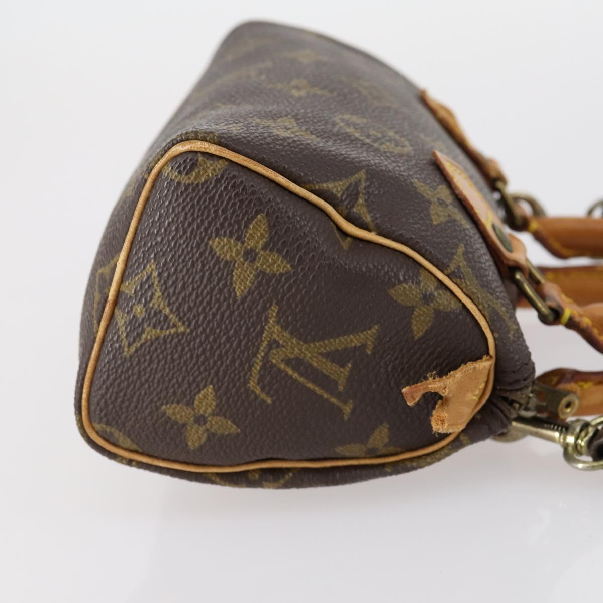LOUIS VUITTON Monogram Mini Speedy Hand Bag M41534 LV Auth hk3156