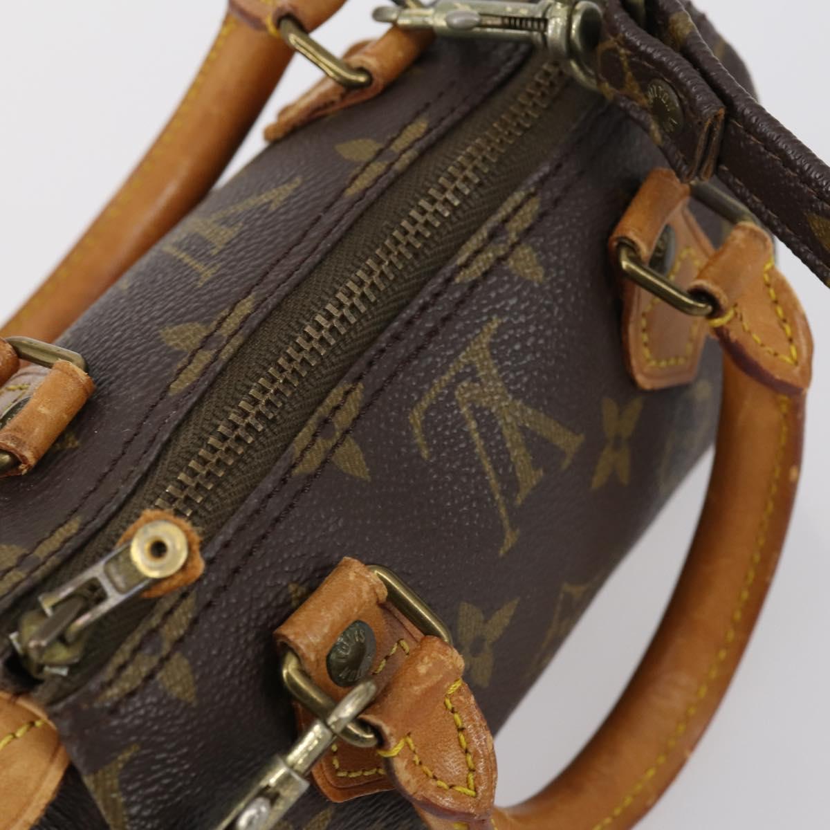 LOUIS VUITTON Monogram Mini Speedy Hand Bag M41534 LV Auth hk3156