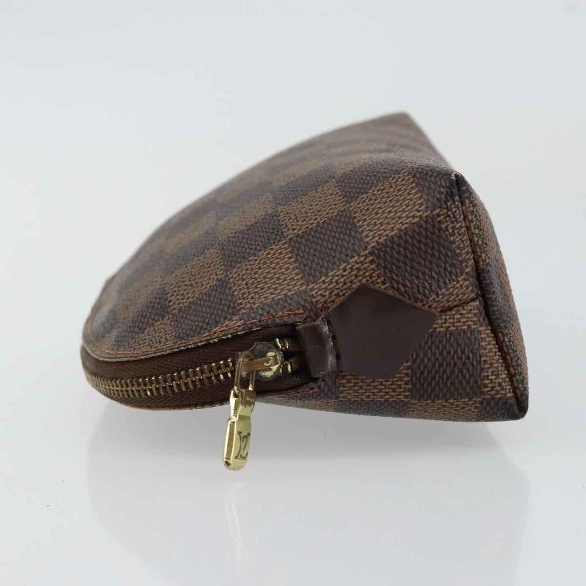 LOUIS VUITTON Damier Ebene Pochette Cosmetic PM Pouch N47516 LV Auth hk3158