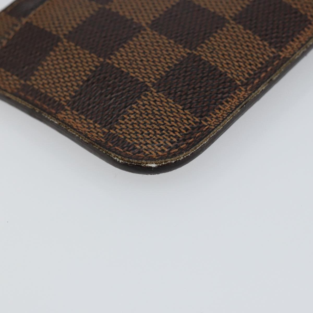 LOUIS VUITTON Damier Ebene Pochette Cles NM Coin Purse N63094 LV Auth hk3159