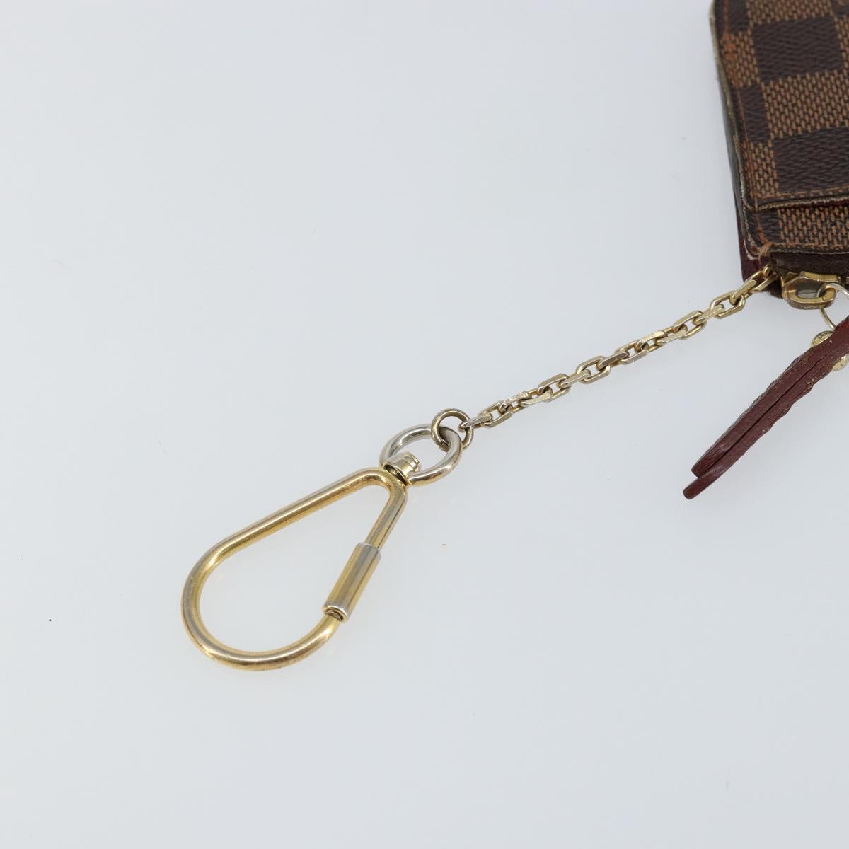 LOUIS VUITTON Damier Ebene Pochette Cles NM Coin Purse N63094 LV Auth hk3159