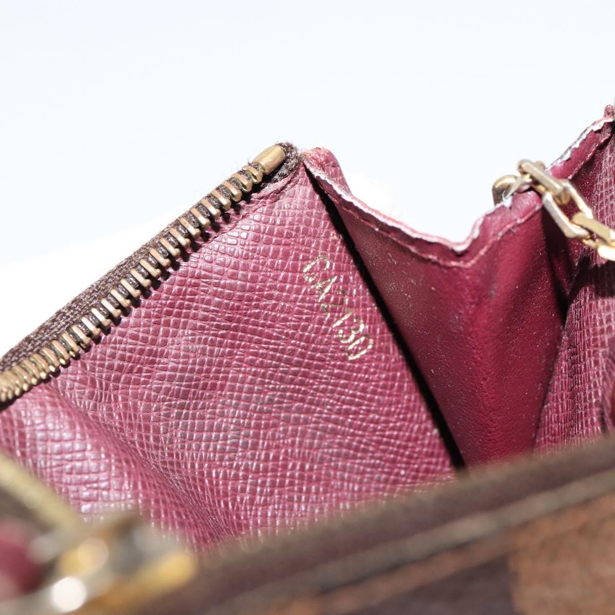 LOUIS VUITTON Damier Ebene Pochette Cles NM Coin Purse N63094 LV Auth hk3159